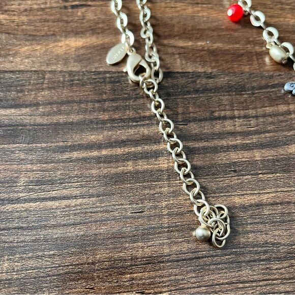 Chico’s Gold-Tone Heart with Charms Adjustable Necklace Chain with Matte Finish - Picture 4 of 6